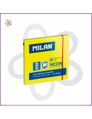 Bloc de notas adhesivas Milán neón 76x76