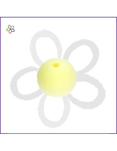 Bola silicona amarillo pastel 15mm