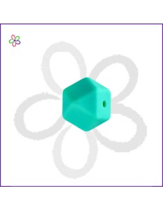 Hexágono silicona verde turquesa 14 mm