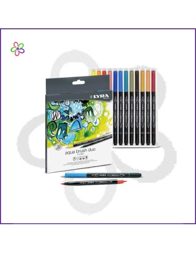 Rotuladores Lyra Aqua Brush Duo 12 colores