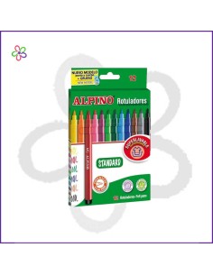 Rotuladores Alpino 12 colores