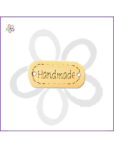 Botón madera "Handmade"