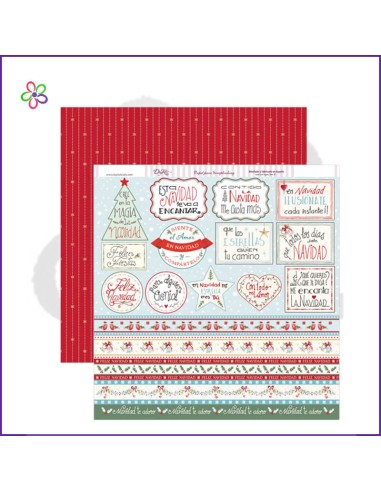 Papel scrapbook 30x30 Navidad