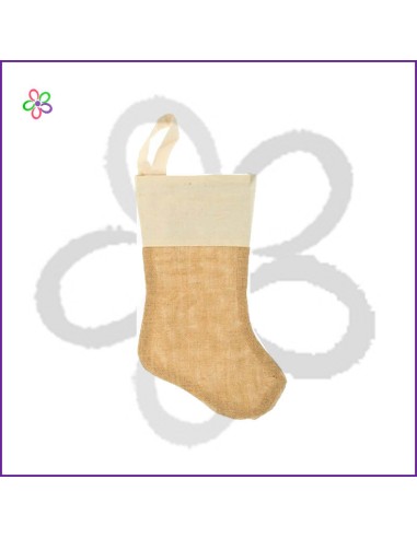 Bota de yute Navidad
