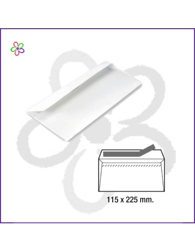 Sobres blancos 115x225 mm Sam 500u