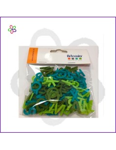 Abecedario de fieltro verde