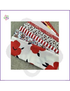 Pack retales tonos rojos