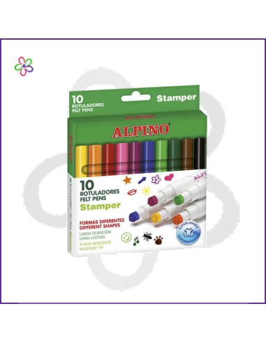 Rotuladores stampers Alpino 10 colores