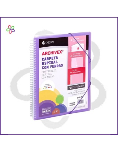 Carpeta 40 fundas espiral