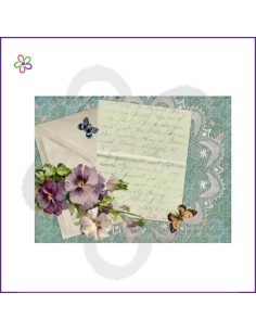 Papel arroz flores y mariposas