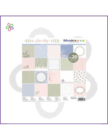 Papel scrapbook 30x30 Love story