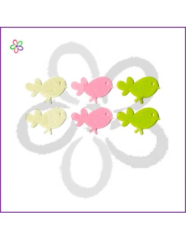 Pajaros de fieltro 6 Ud