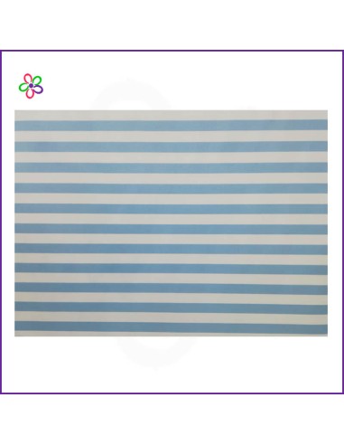 Tela adhesiva rayas azul y blanco