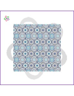 Retal de tela reloj azul