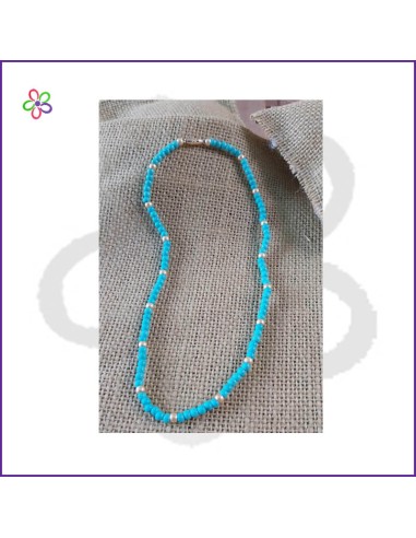 Collar de cuentas howlite turquesa