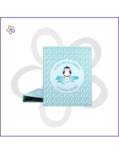 Archivador 4 anillas pingüino