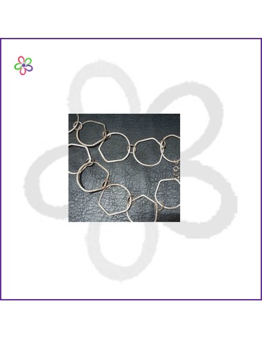 Collar eslabón irregular Plata de Ley