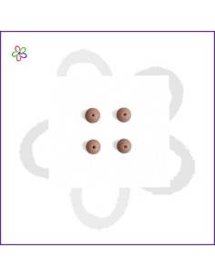 Abalorio bola vidrio rosa palo
