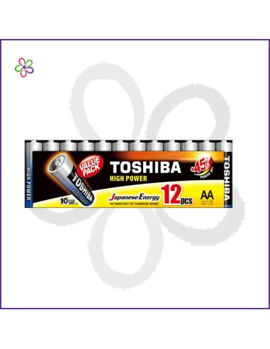 Pilas alcalinas Toshiba AA LR6 12 ud