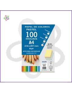 Papel A4 Dohe 100h pastel