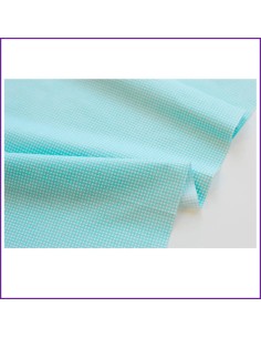 Tela cuadros vichy azul y blanca al corte